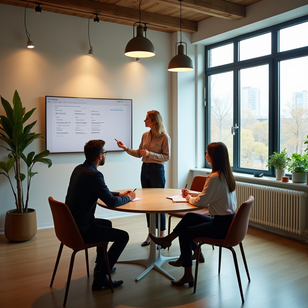 HR-Verantwortliche in einem Gespräch über Mitarbeiterfürsorge